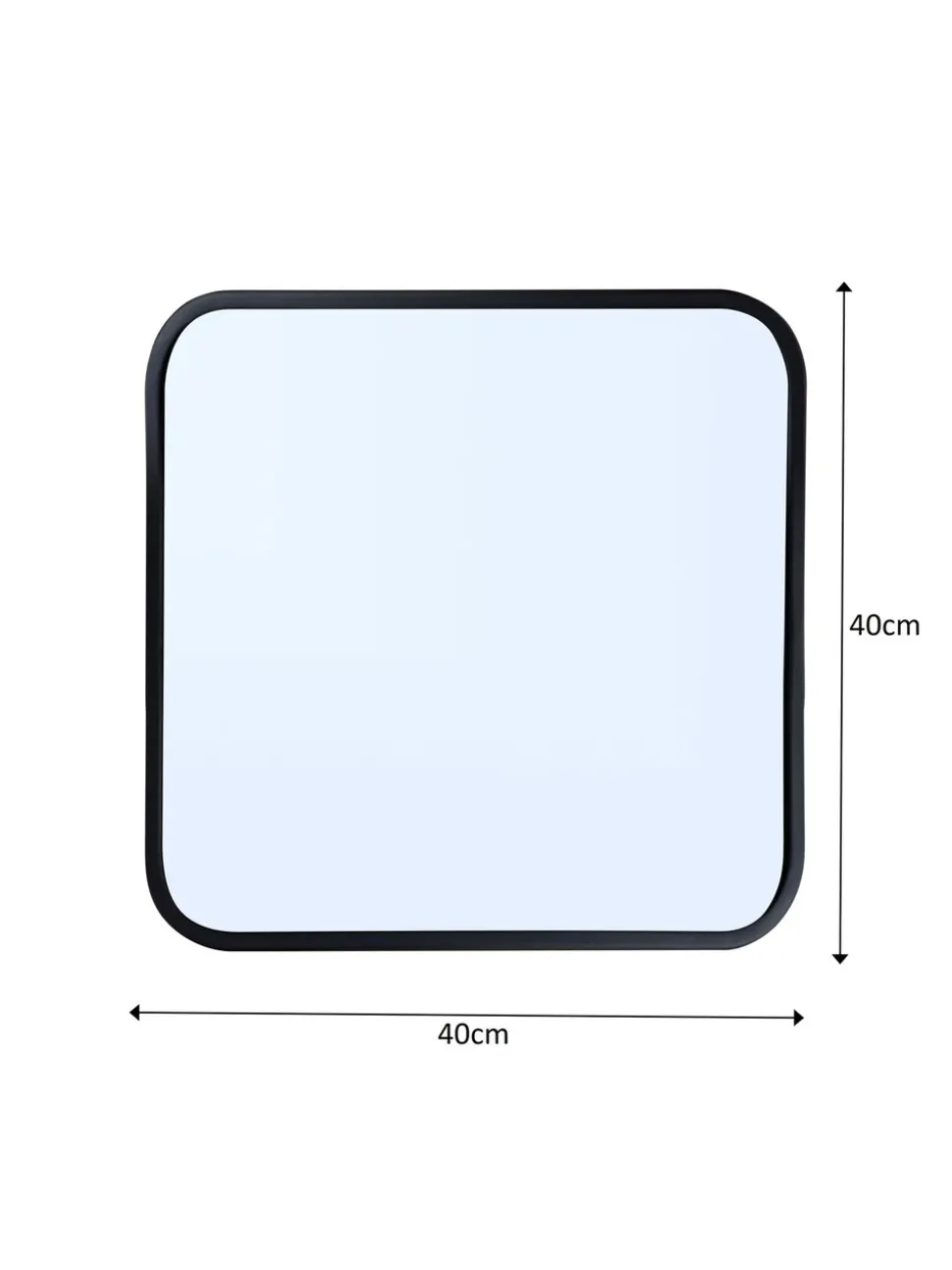 Showerdrape - Shoreditch vierkante badkamerspiegel met metalen frame
