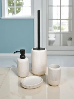 Showerdrape Alexandria Concrete set van 4 badkameraccessoires