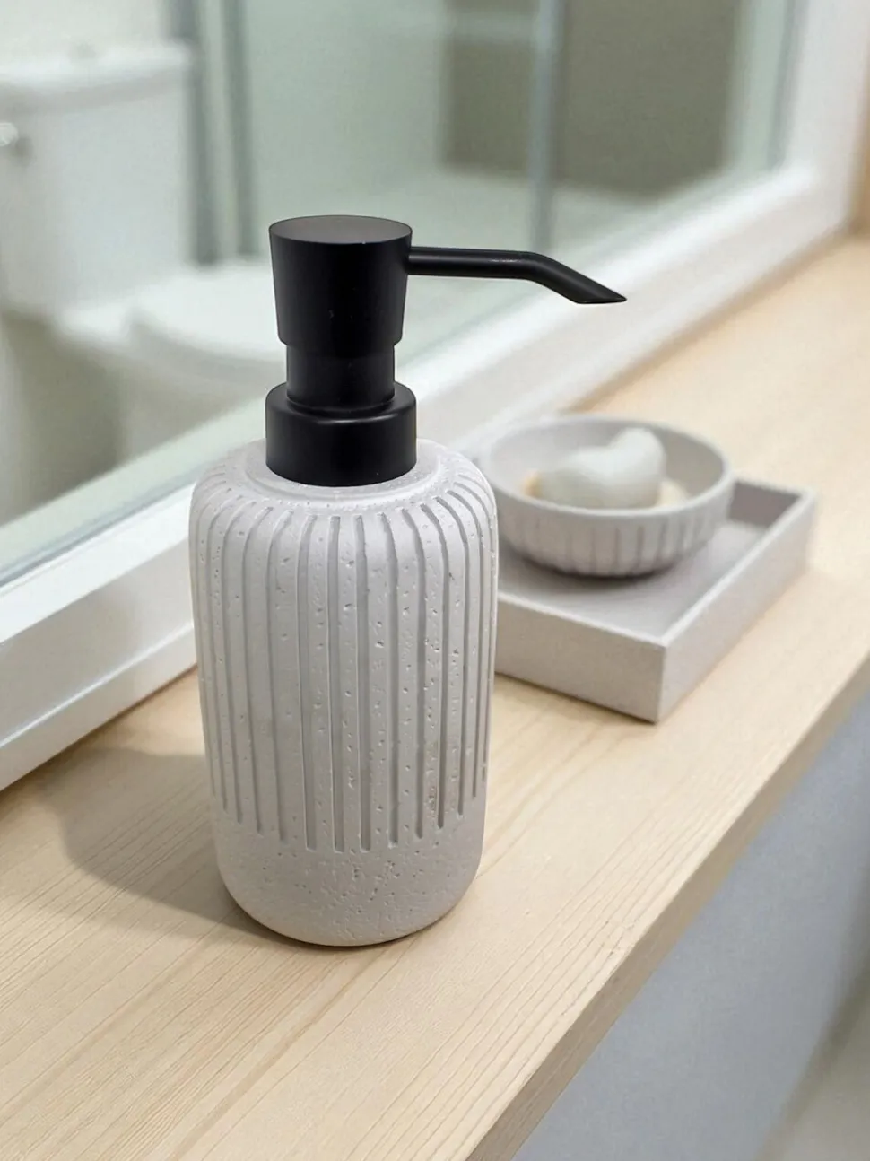 Showerdrape Alexandria Concrete set van 4 badkameraccessoires