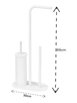 Showerdrape Aspen 3 in 1 Toilet Roll & Brush Combo