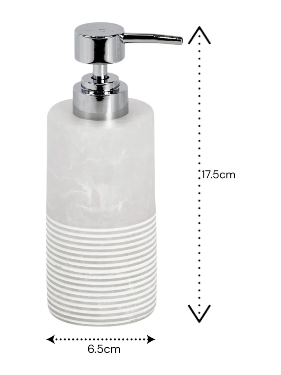 Showerdrape Bianco Striped Liquid Soap Dispenser