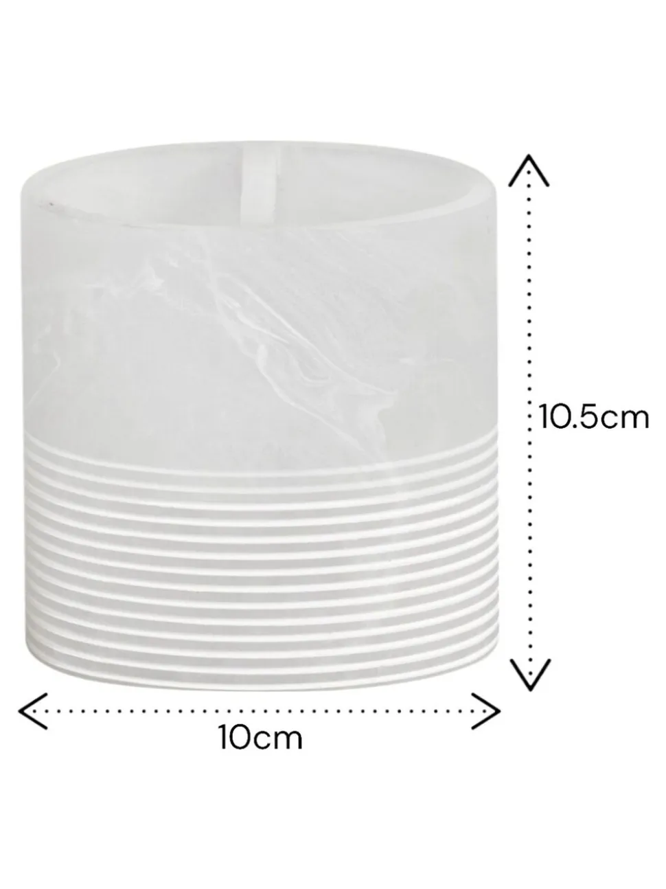 Showerdrape Bianco Striped Toothbrush Holder