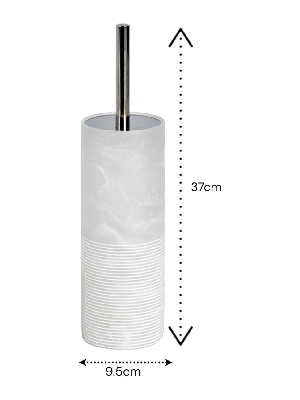 Showerdrape Bianco Striped Toilet Brush & Holder