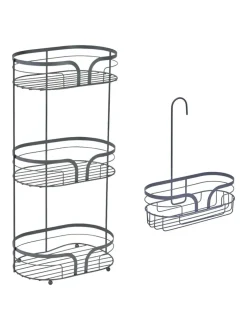 Showerdrape Dante Floor Caddy and Mini Shower Caddy Set