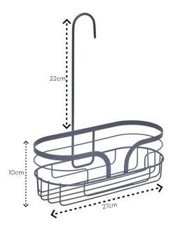 Showerdrape Dante Floor Caddy and Mini Shower Caddy Set