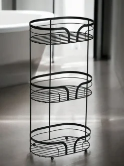 Showerdrape Dante Floor Caddy and Toilet Roll Holder