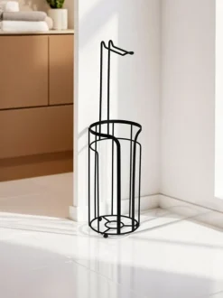 Showerdrape Dante Floor Caddy and Toilet Roll Holder