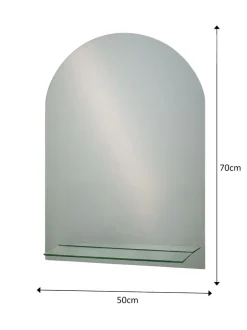 Showerdrape Greenwich - Gebogen badkamerspiegel met plankje