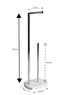 Showerdrape Octavia toiletrolhouder en rollenvoorraadhouder
