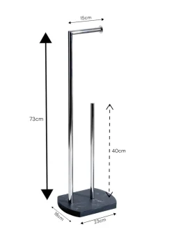 Showerdrape Octavia toiletrolhouder en rollenvoorraadhouder