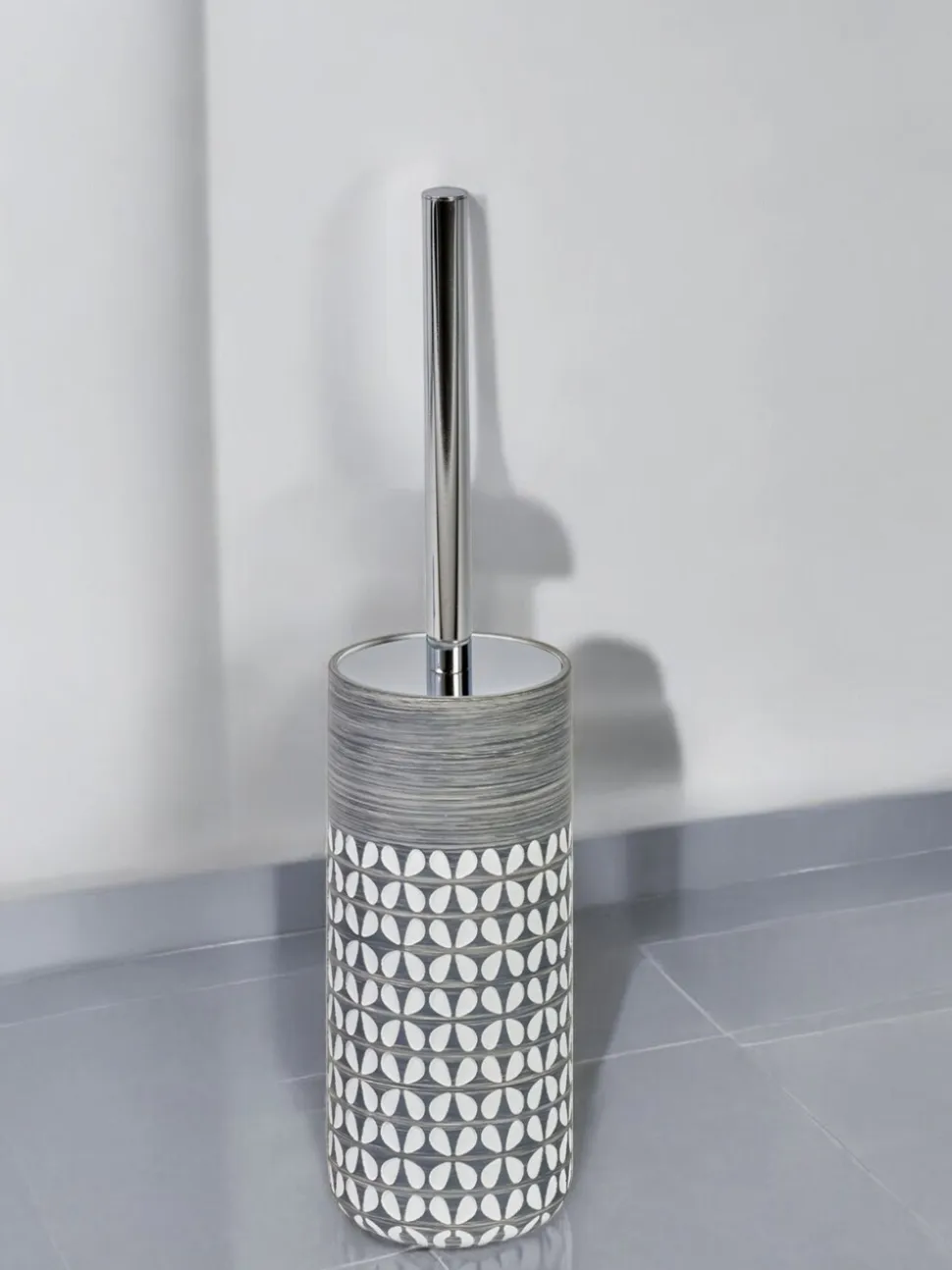 Showerdrape Ravello Geo Floral Toilet Brush & Holder