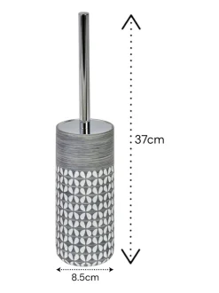 Showerdrape Ravello Geo Floral Toilet Brush & Holder