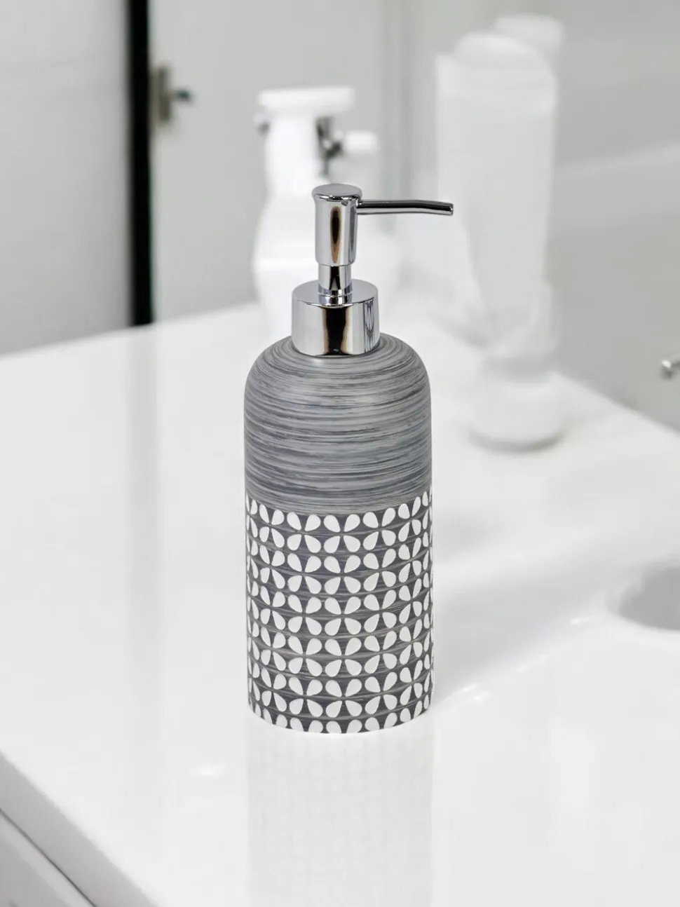 Showerdrape Ravello Geo Floral Liquid Soap Dispenser
