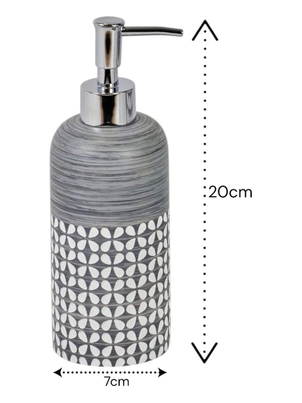 Showerdrape Ravello Geo Floral Liquid Soap Dispenser