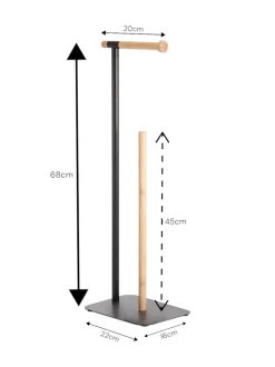 Showerdrape Sonata toiletrolhouder en rollenvoorraadhouder