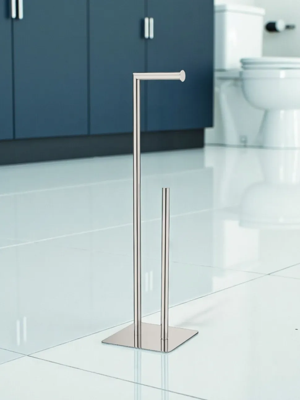 Showerdrape Stamford vrijstaande toiletrol- en reservepapierhouder