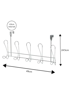 Showerdrape Vertu Toilet Roll & Spare Holder & Over Dook Hook Set
