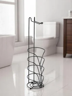 Showerdrape Vertu Toilet Roll & Spare Holder & Over Dook Hook Set