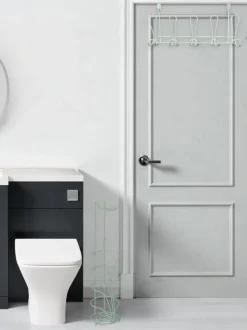 Showerdrape Vertu Toilet Roll & Spare Holder & Over Dook Hook Set