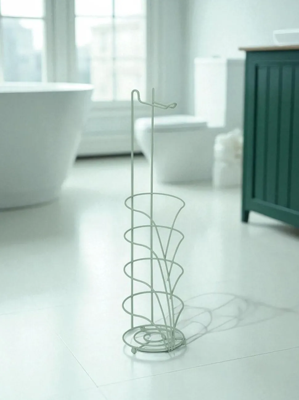 Showerdrape Vertu Toilet Roll & Spare Holder & Over Dook Hook Set