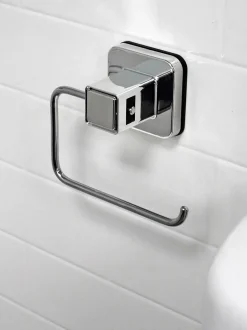 Showerdrape zuignap wandgemonteerde toiletrolhouder Pushloc