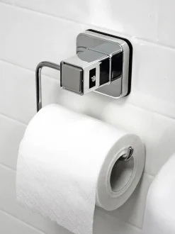 Showerdrape zuignap wandgemonteerde toiletrolhouder Pushloc
