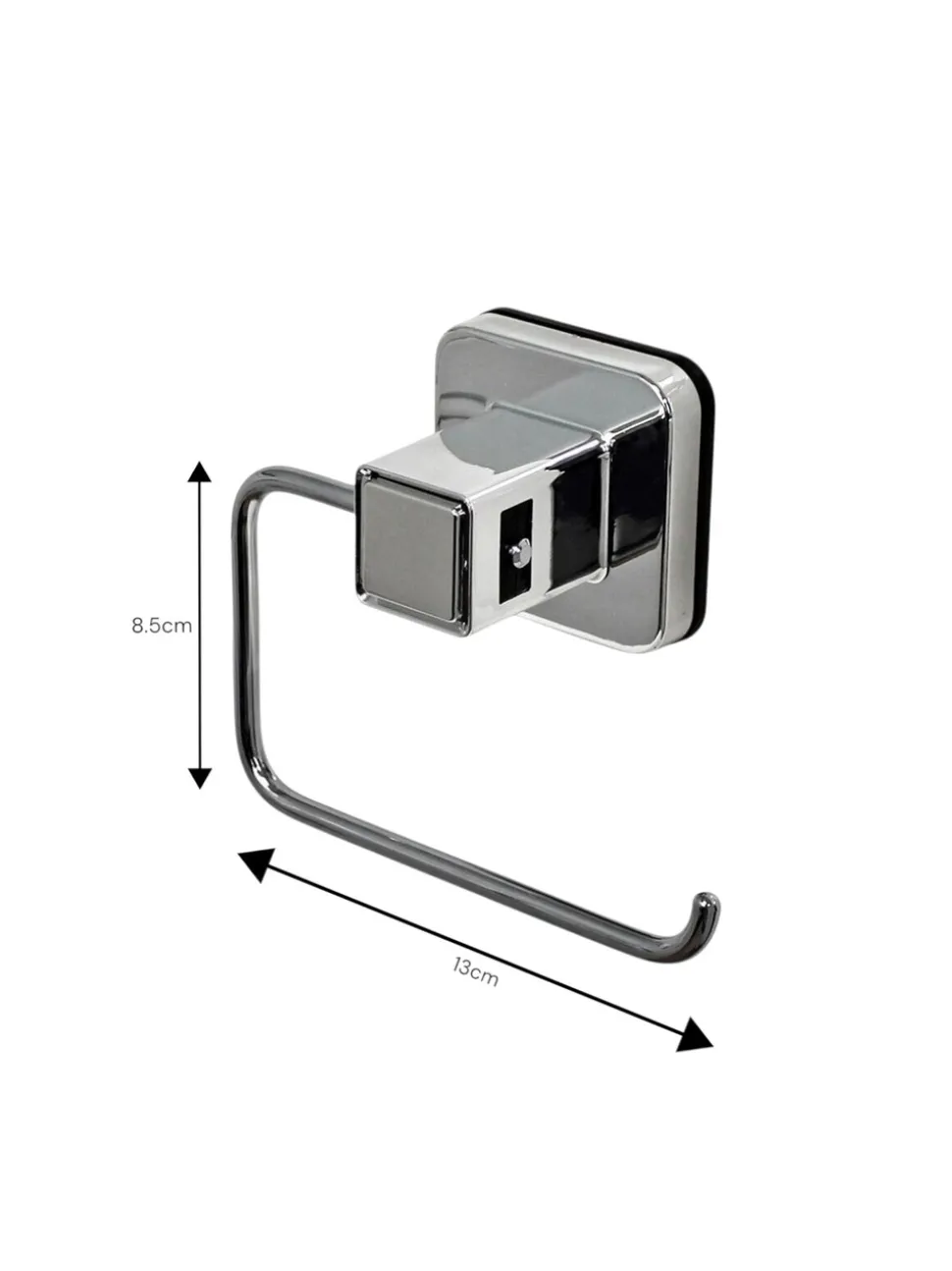 Showerdrape zuignap wandgemonteerde toiletrolhouder Pushloc