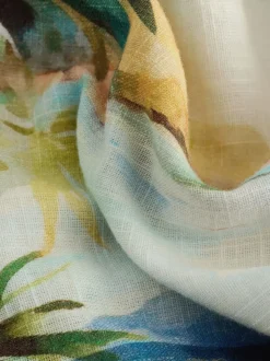 Sierlijke print - Elasticated Waist Shorts with Linen