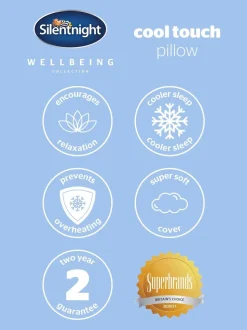 Silentnight Medium Wellbeing koel aanvoelend kussen