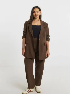 Simply Be oversized blazer met enkele rij knopen