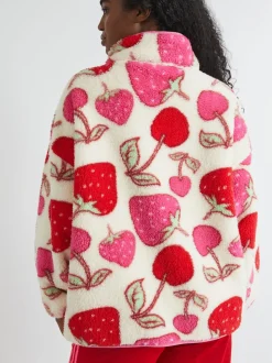 Skinnydip Cherry and Strawberry Longline Fleece