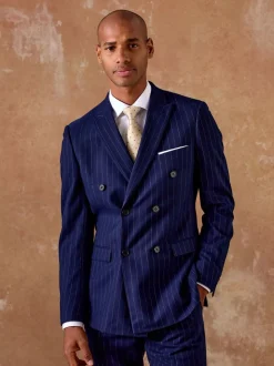 Skopes Declan Suit Slim Fit Pinstripe Double Breasted Jacket