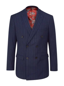 Skopes Declan Suit Slim Fit Pinstripe Double Breasted Jacket