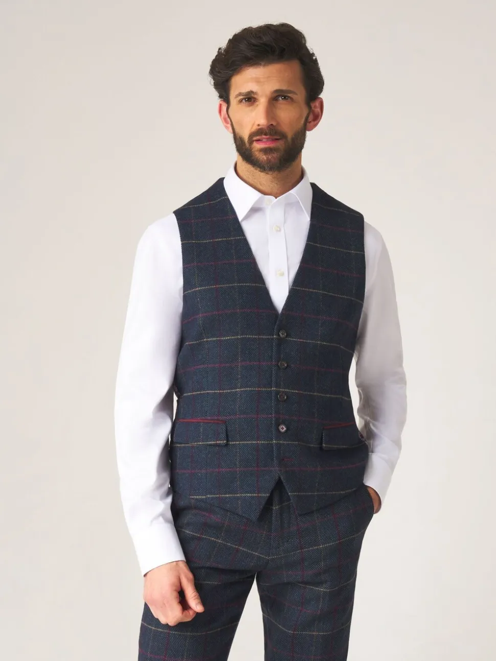 Skopes Doyle Modieus gilet van tweed wolmix