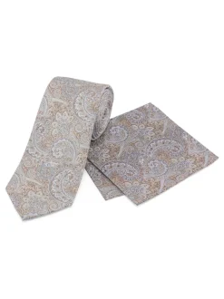 Skopes Paisley Silk Tie and Pocket Square Set