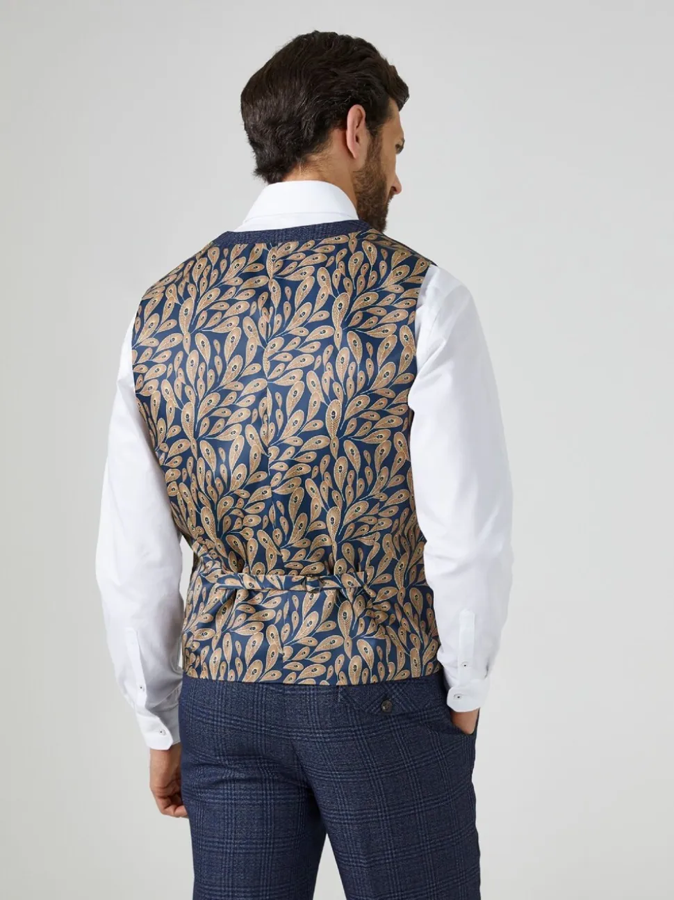 Skopes Woolf ruit maatgesneden gilet
