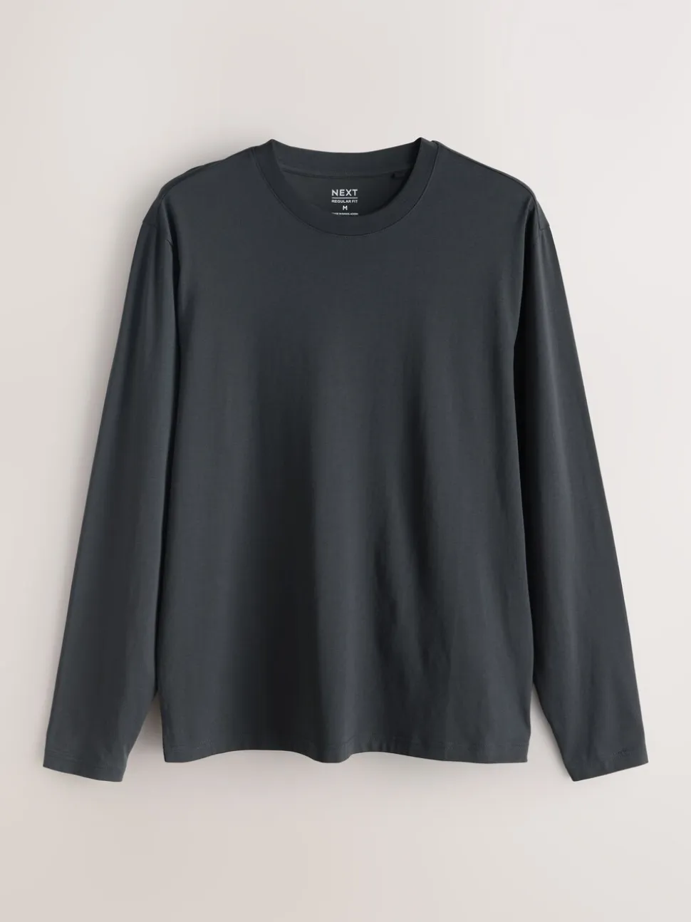 Slate/Green/Ecru/Orange/Brown - Normale Pasvorm - verpakking van 5 regular-fit T-shirts met lange mouwen van 100% katoen