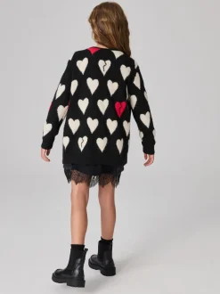 smALLSAINTS Amore Hart Meisjes Lang Gebreid Vest