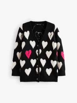 smALLSAINTS Amore Hart Meisjes Lang Gebreid Vest