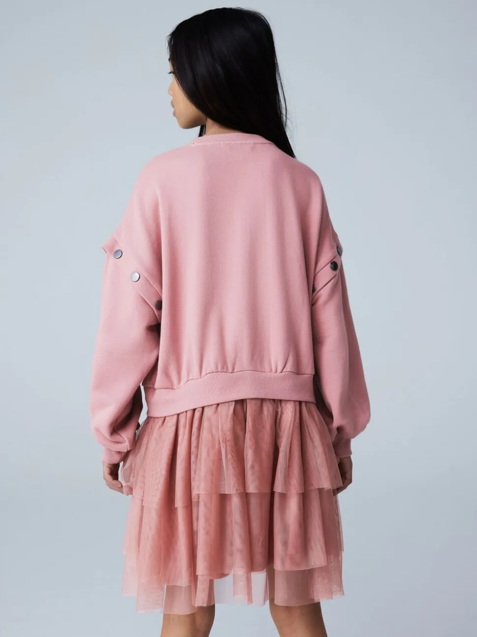 smALLSAINTS Amphia Flocked Logo Sweat Mock Dress