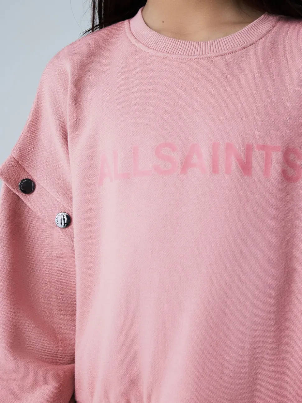 smALLSAINTS Amphia Flocked Logo Sweat Mock Dress