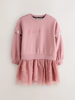 smALLSAINTS Amphia Flocked Logo Sweat Mock Dress