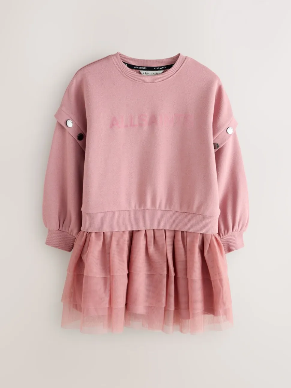 smALLSAINTS Amphia Flocked Logo Sweat Mock Dress