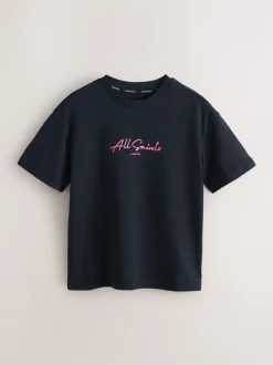 smALLSAINTS Script Logo Crew Neck Relaxed T-Shirts 3 Pack