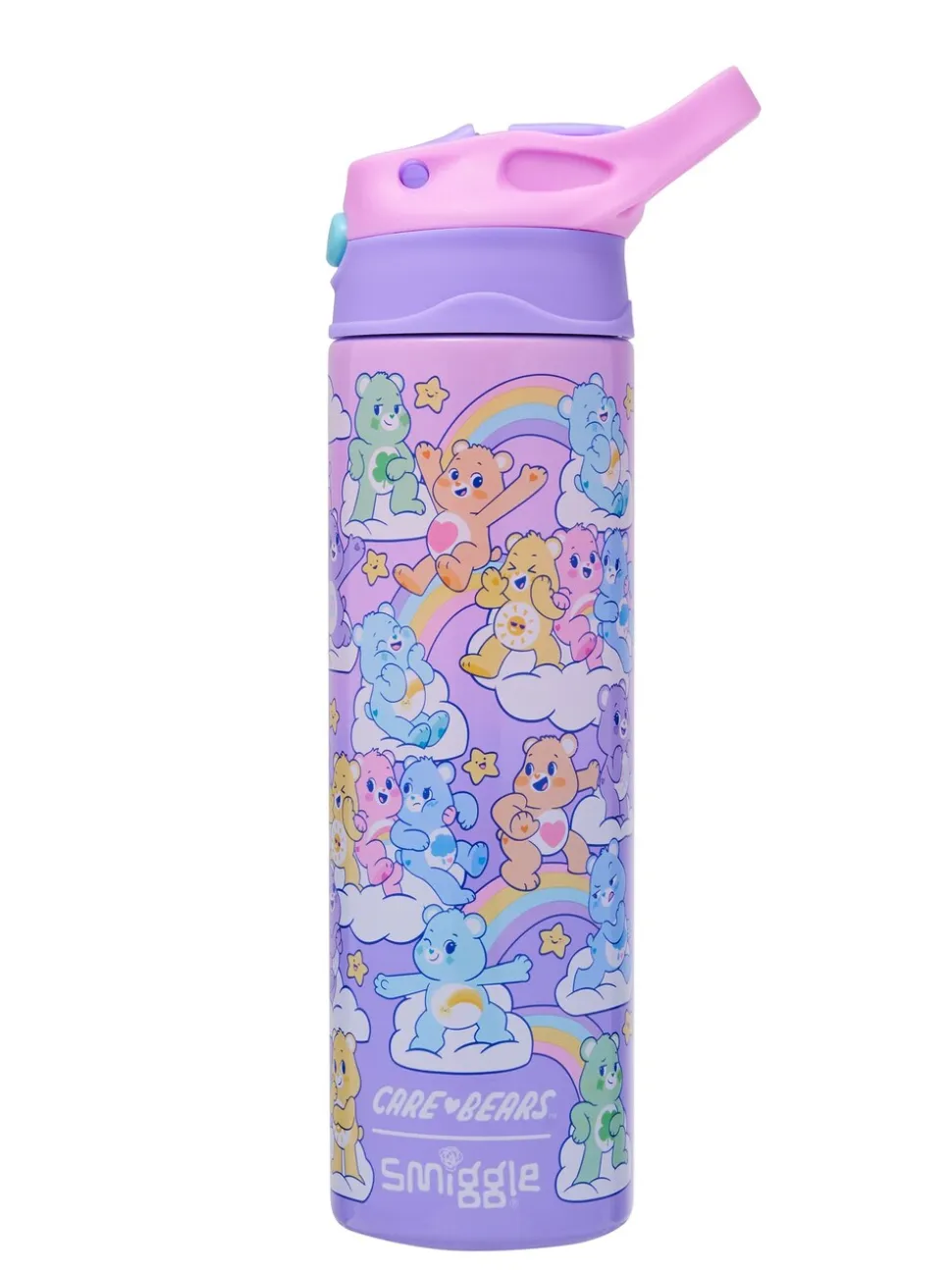Smiggle Care Bears Insulated Stainless Steel Flip Drink 520Ml Bottle