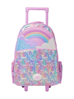 Smiggle Care Bears Trolley Backpack With Light Up Wheels