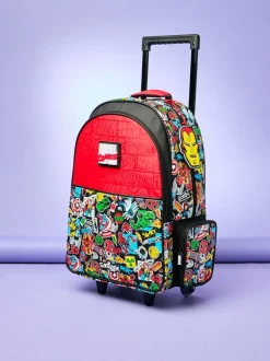 Smiggle Marvel Trolley Backpack with Light Up Wheels