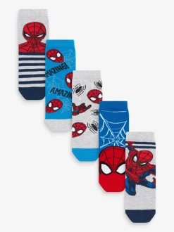 Spiderman - Verpakking van 5 paar Character sokken met hoog katoengehalte