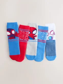 Spidey and his Amazing Friends - Verpakking van 5 paar Character sokken met hoog katoengehalte