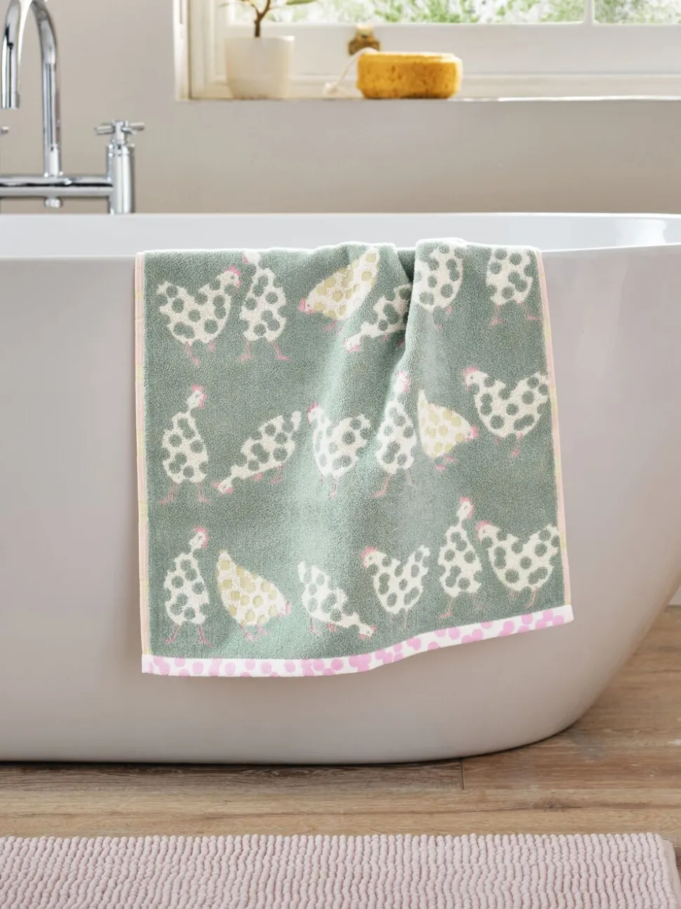 Spring Pat Chicken Towel